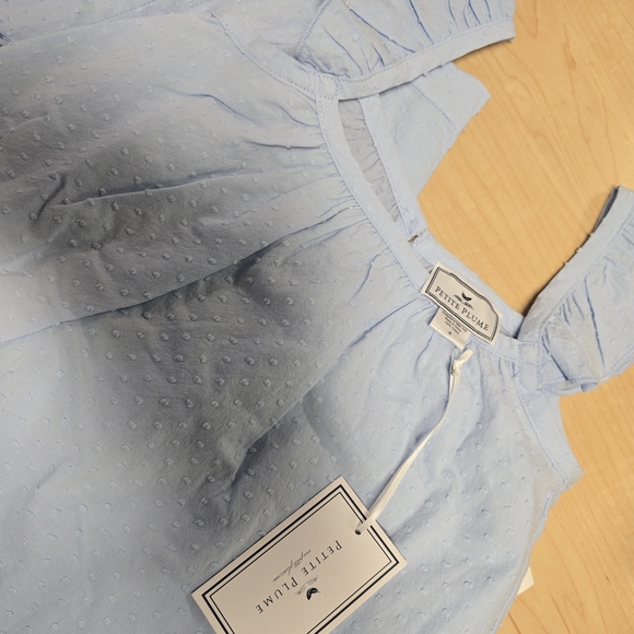 Light Blue Ruffle-Shoulder Tank & Pull-On Shorts Set - Kids - Picture 5 of 11